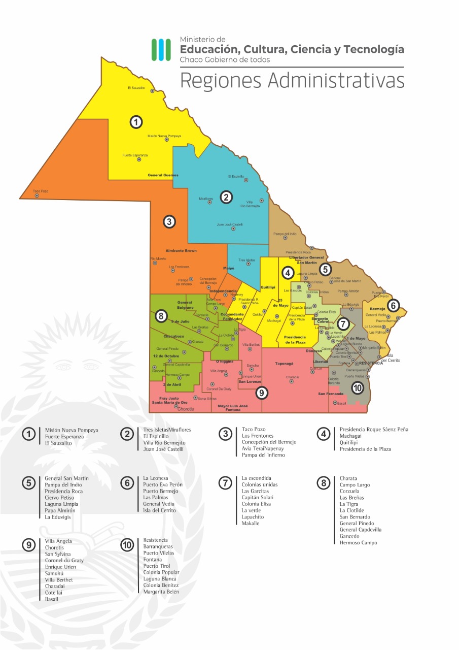 nuevo mapa de regionales educativas
