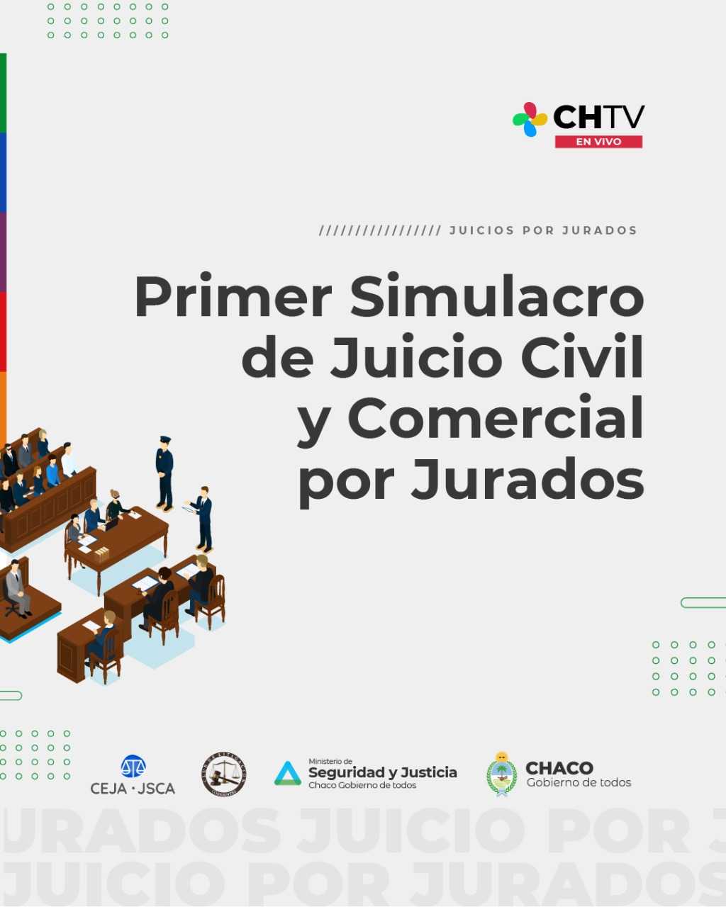 Hoy se realiza el primer simulacro de Juicio Civil y Comercial por Jurados