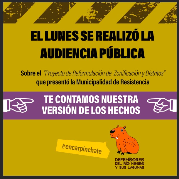audiencia publica Planeamiento Urbano de Rcia