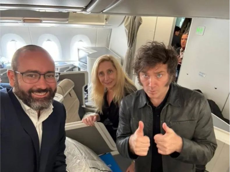 viajes de milei al exterior