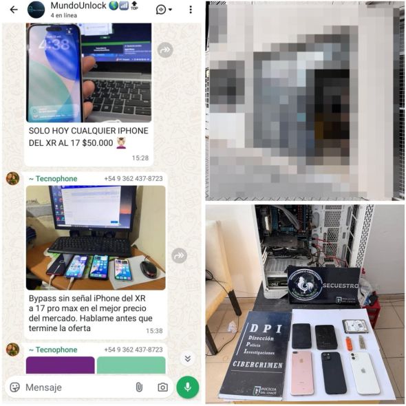 local que reactivaba celulares robados