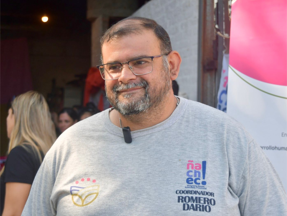 El coordinador de la Zona 1 del Programa Ñachec, Darío Romero