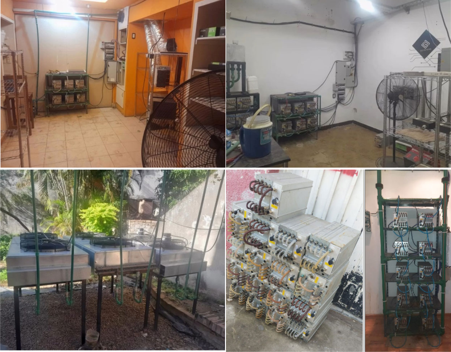 allanamiento y granjas criptomonedas
